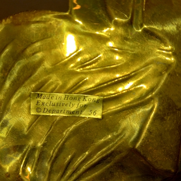 Department 56 Large Brass NOEL Angel Cherub Christmas Ornaments - Picture 7 of 8